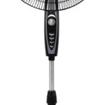 Orbegozo SF 3347, Ventilador de pie, 3 velocidades de ventilacion, 50 W, temporizador de dos horas, función oscilación, altura regulable, 3 aspas de 40 cm, color negro