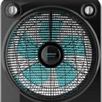 Cecotec Ventilador de Suelo con Temporizador EnergySilence 6000 PowerBox Black. 50 W, 5 aspas de 30 cm de diámetro, 3 Velocidades, Motor de Cobre, Rejilla Rotatoria, Negro