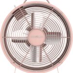 Cecotec Ventilador de Sobremesa EnergySilence 400 RetroDesk Pink. 25W de Potencia, 8 Pulgadas, 4 Aspas aerodinámicas, Diseño minimalista, 2 Velocidades, Robusta y Base Estable